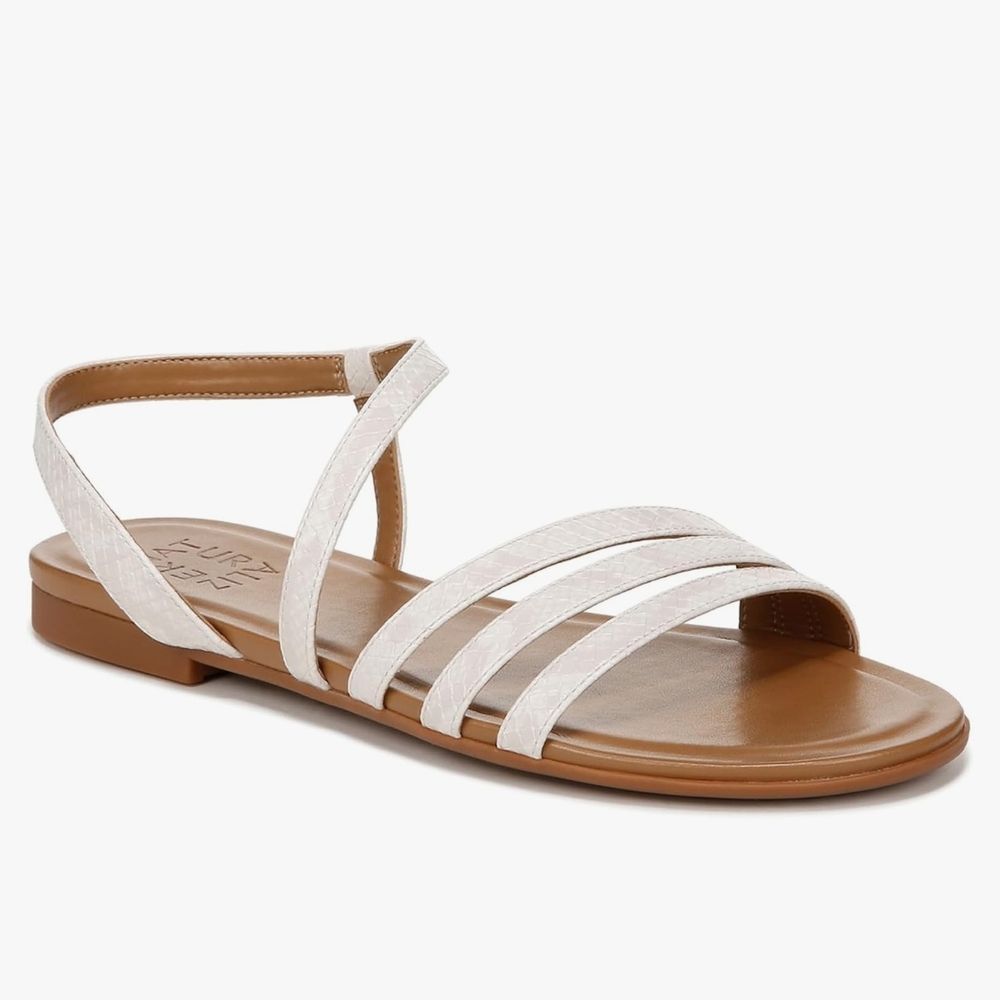 Naturalizer Salma White/Cream/Beige Snake Women's Shoes New - Picture 3 of 12